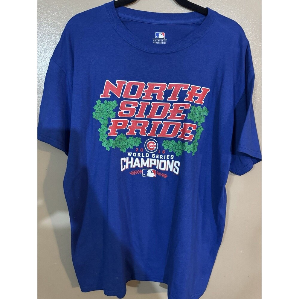 Chicago Cubs NORTH SIDE PRIDE 2016 World Series Champions MLB T-Shirt L NWOT
